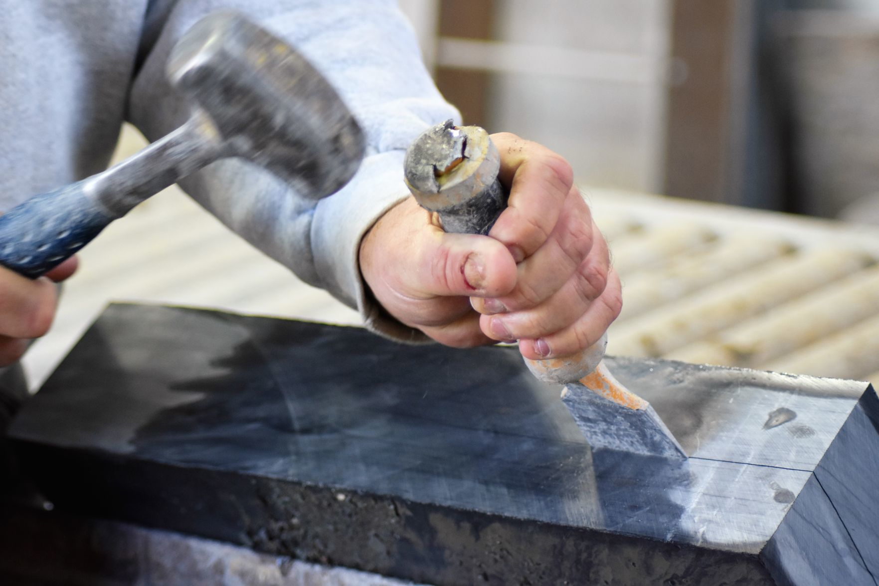 Slate splitting